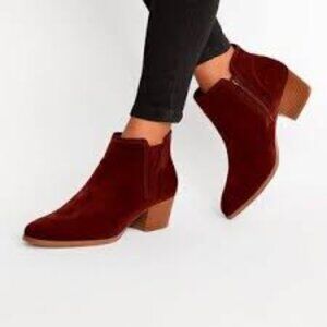 Aldo Lilianne Rust Suede Ankle Chelsea Boot - Size 7